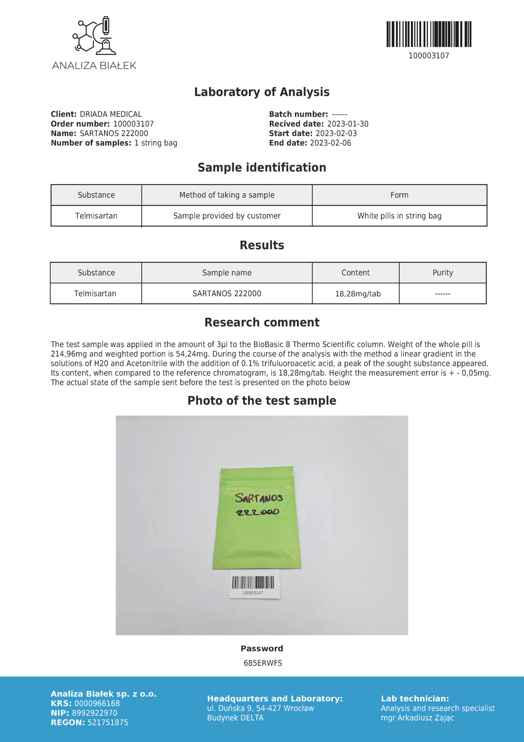 Sartanos 20mg - Telmisartan - Micardis - Image 2