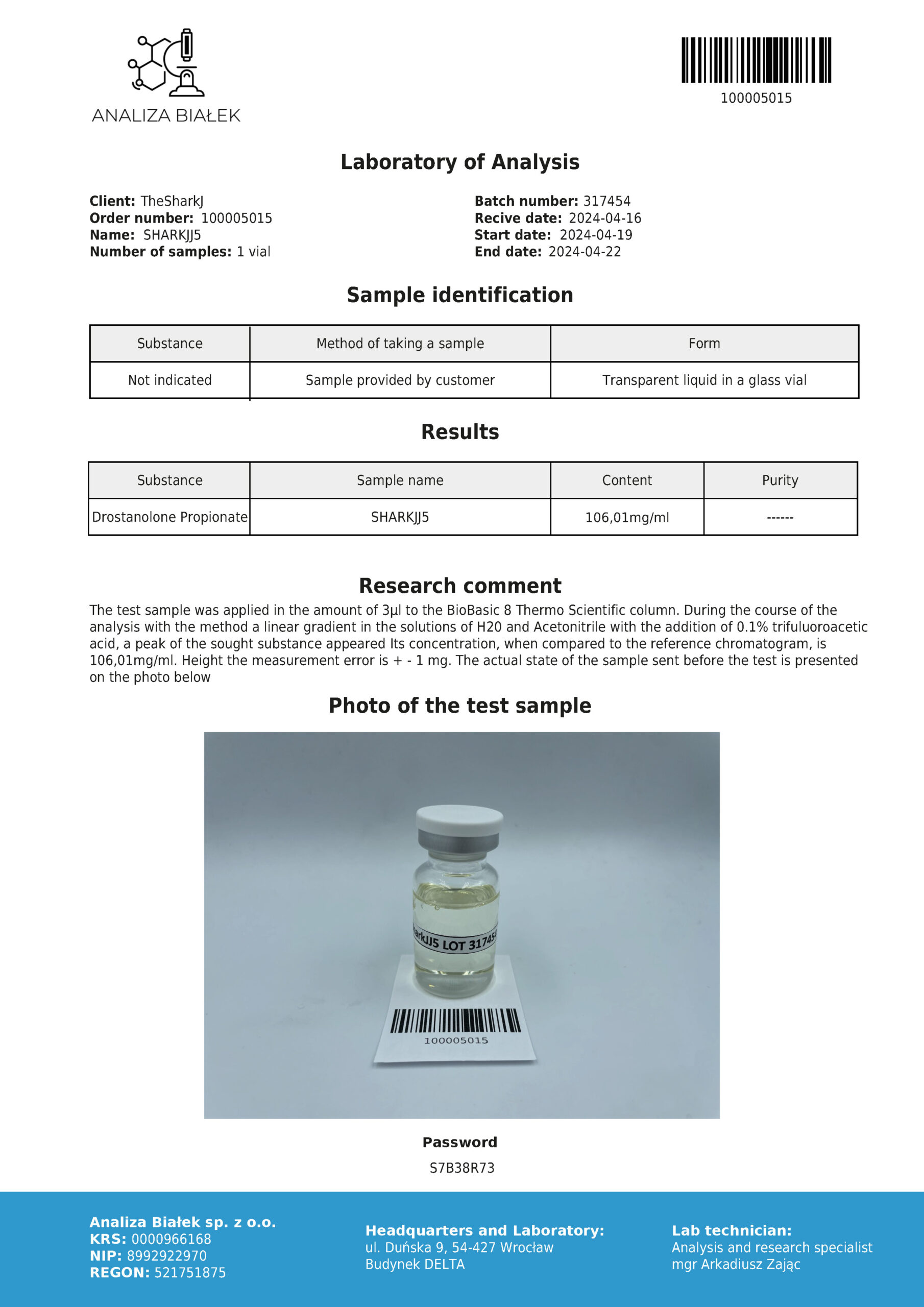 Mastelad 100 mg/ml (propionato de drostanolona) 10 ml - Masterone - Imagen 4