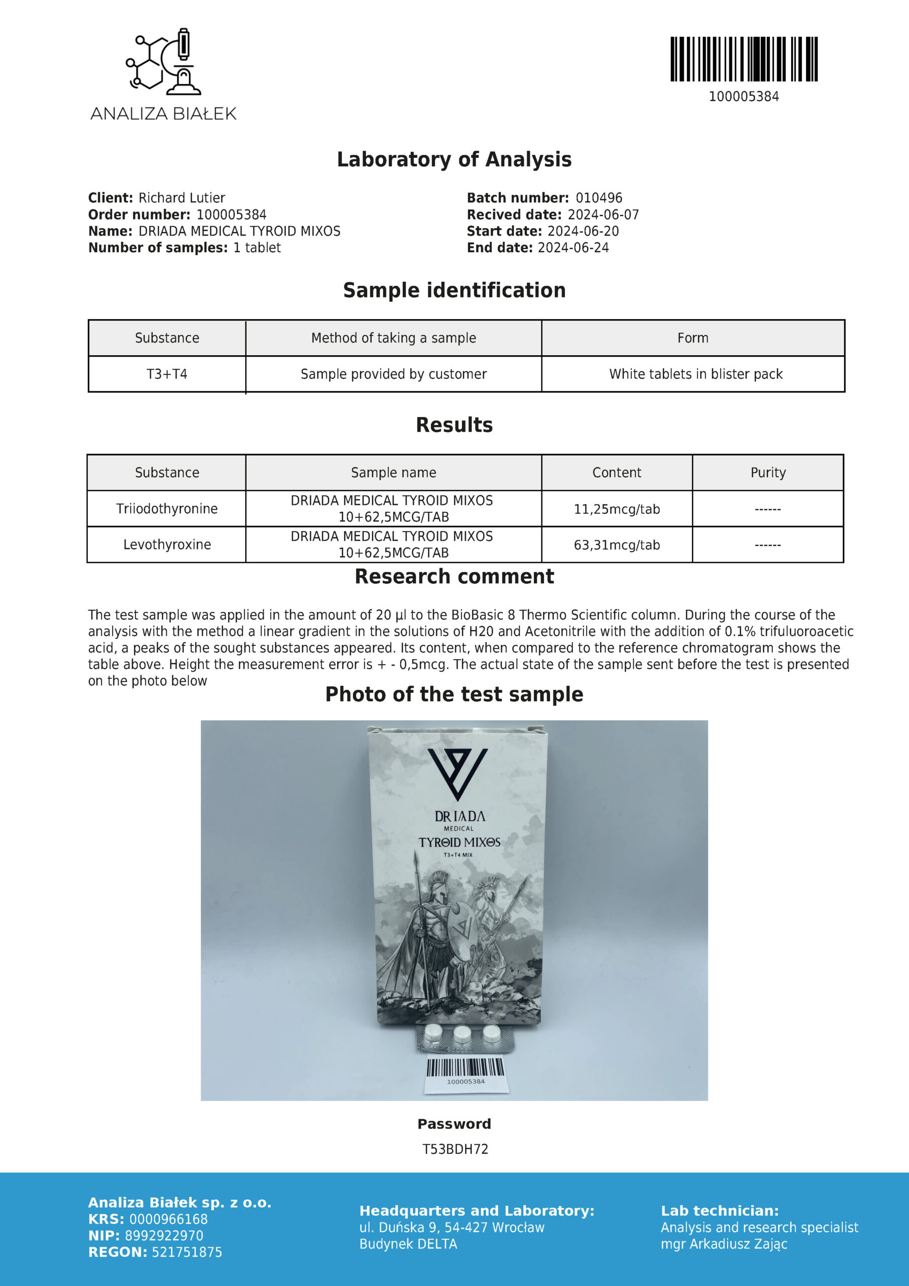 Tyroid Mixos 10 mcg y 62,5 mcg (T3/T4) - T Mix - Imagen 2
