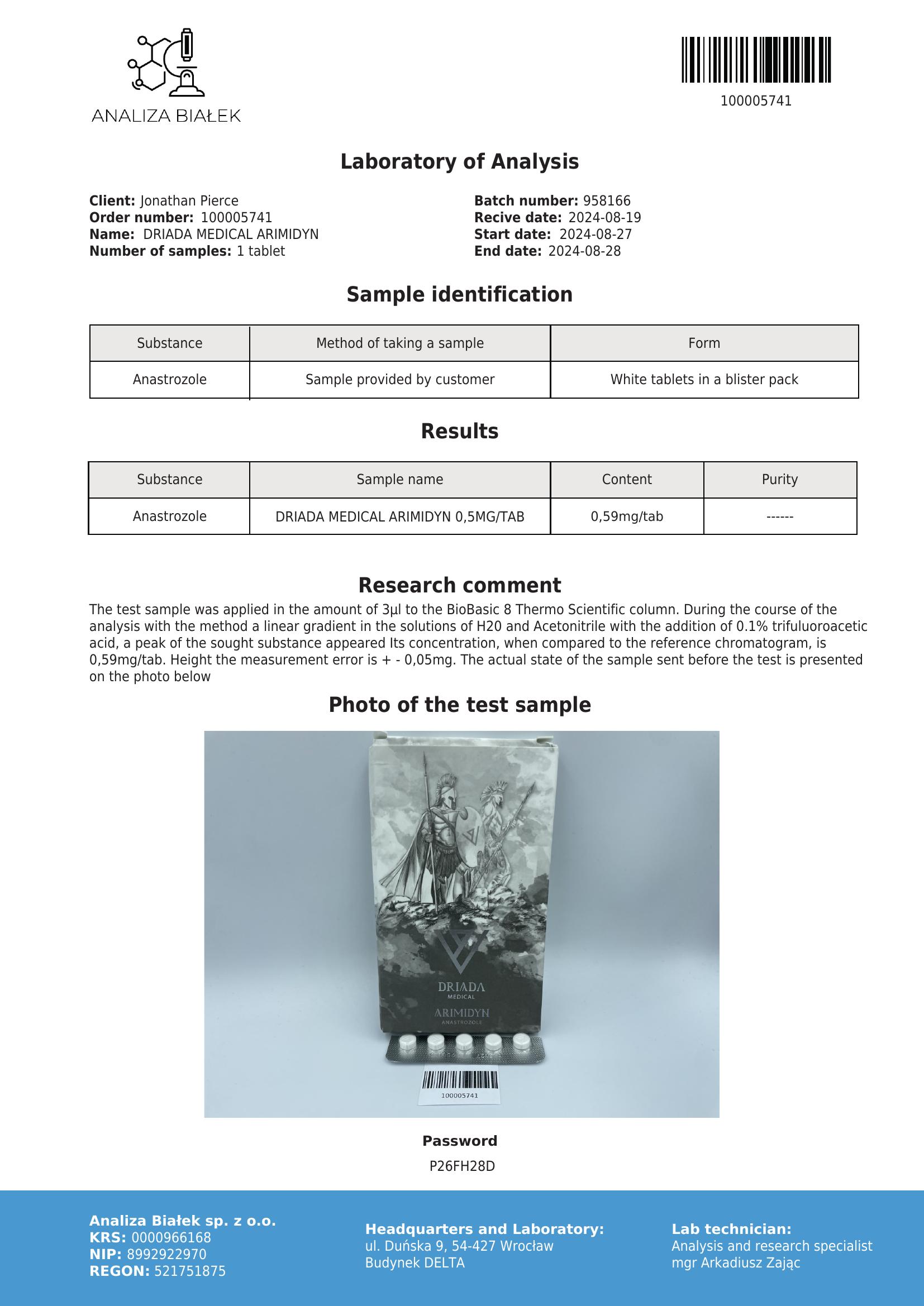 Arimidyn 0,5 mg - Anastrozol - Arimidex - Afbeelding 5