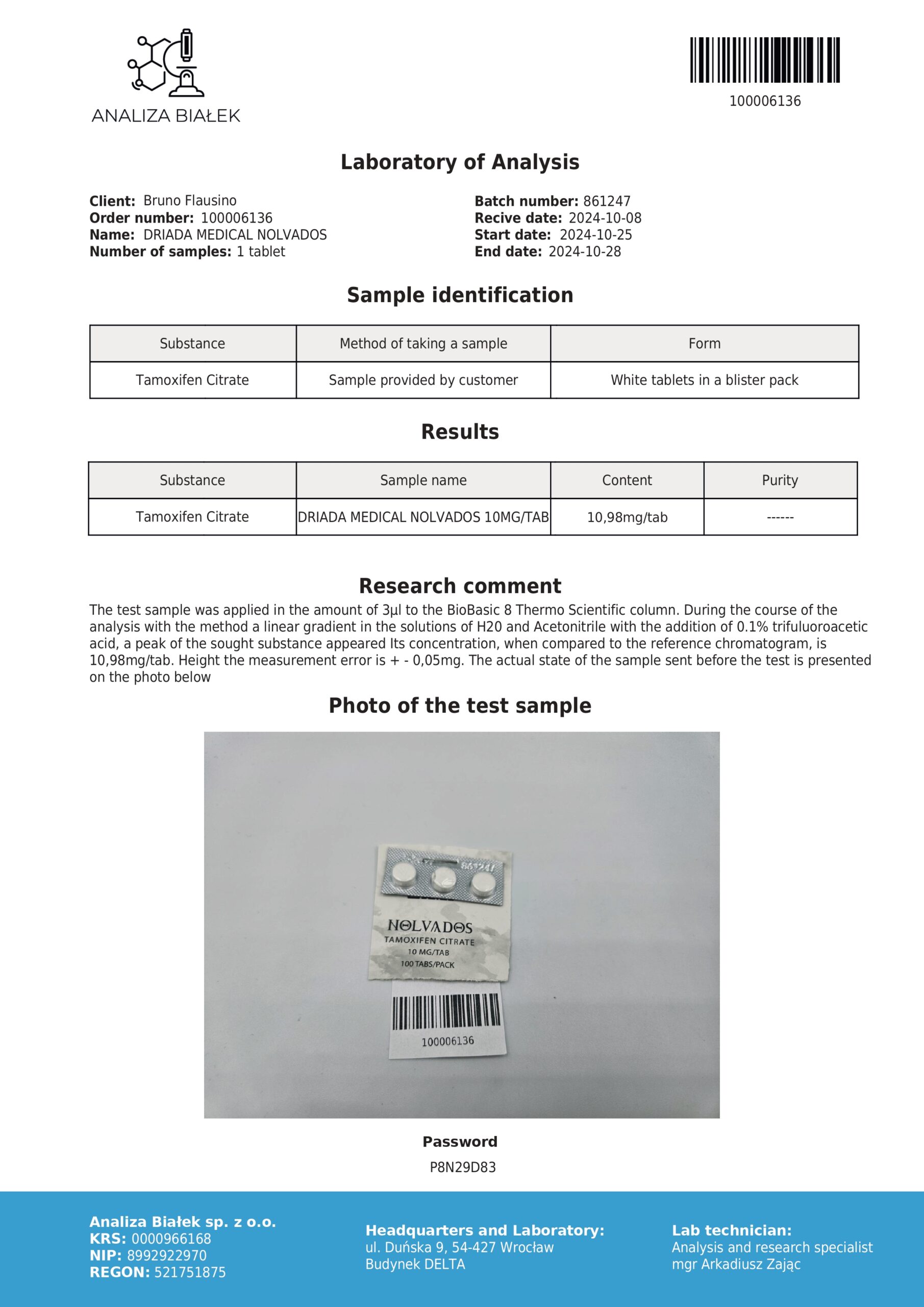 Nolvados 10 mg (Tamoxifene Citrate) - Nolvadex - Image 3