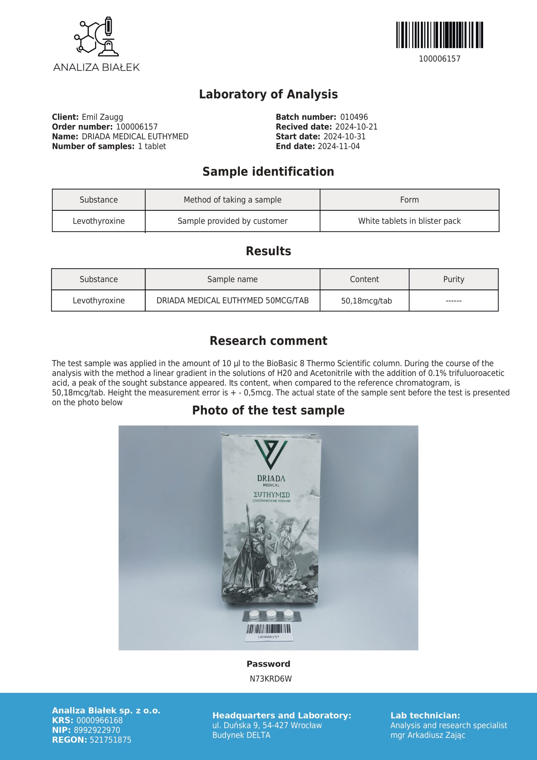 T4 Euthymed 50 mcg (Levothyroxine Sodium) Thyroxine - Image 2