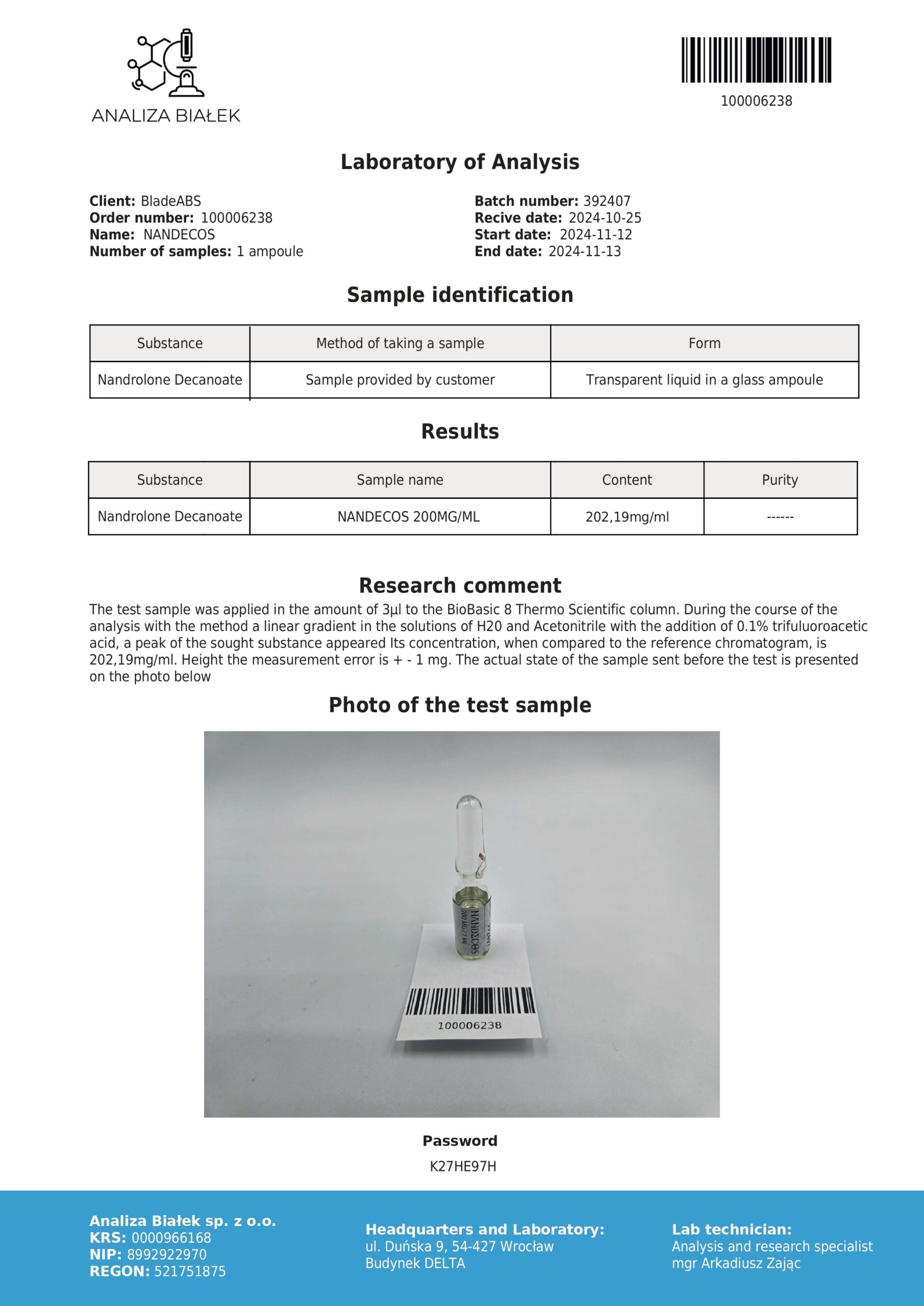 Nandecos 200 mg/ml (Nandrolone Decanoate) 10 ml vial - Image 3