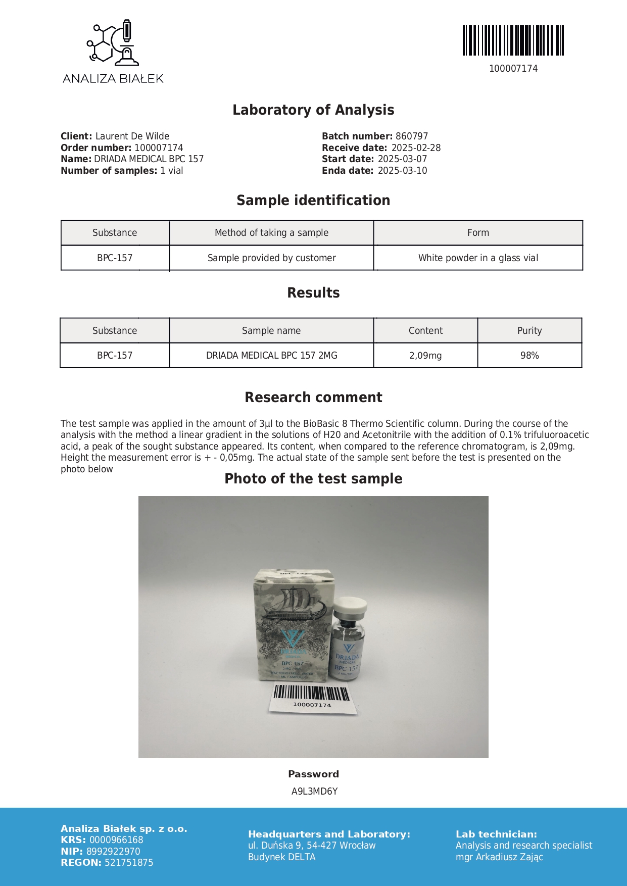 BPC-157 2 mg - Peptide voor genezing en herstel - Afbeelding 4