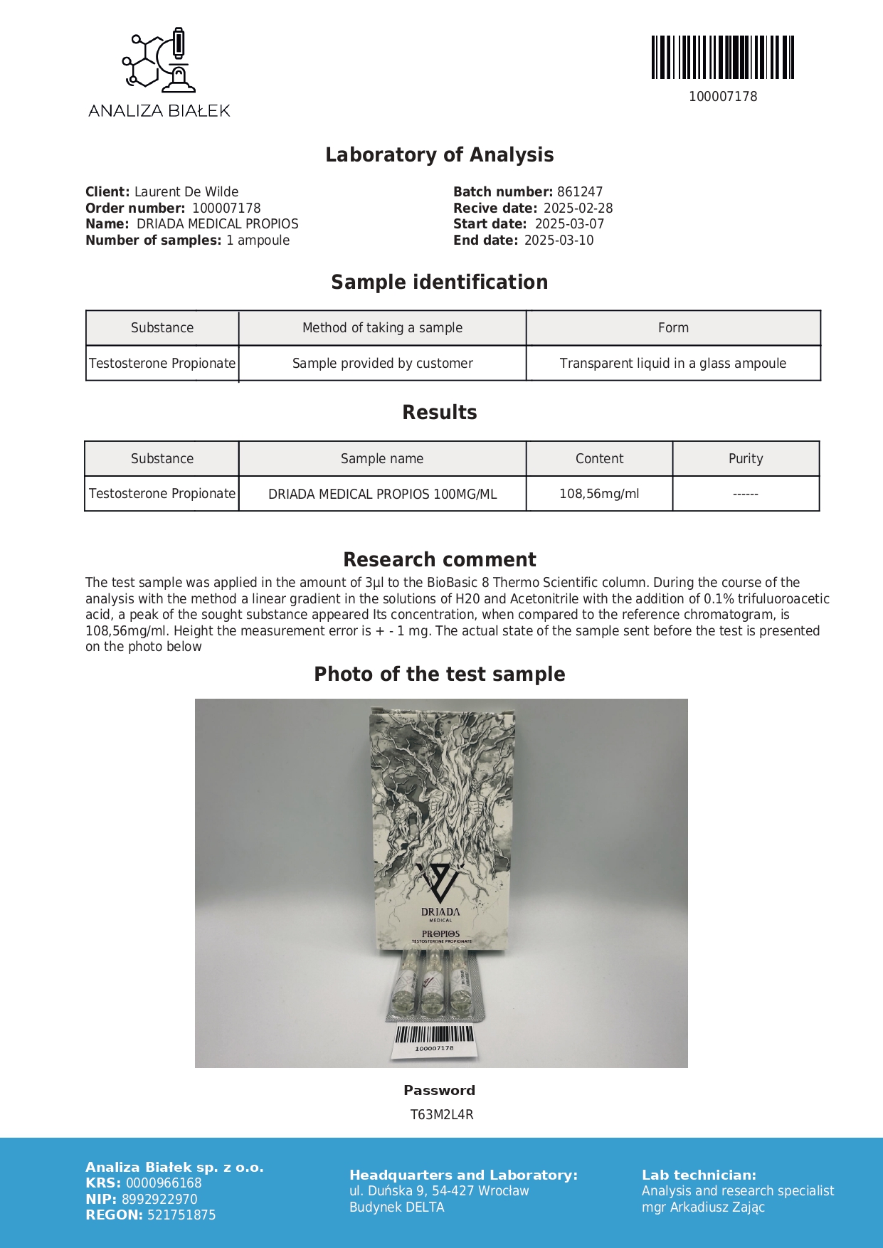 Propios 100 mg/ml (Testosterone Propionato) - Image 2