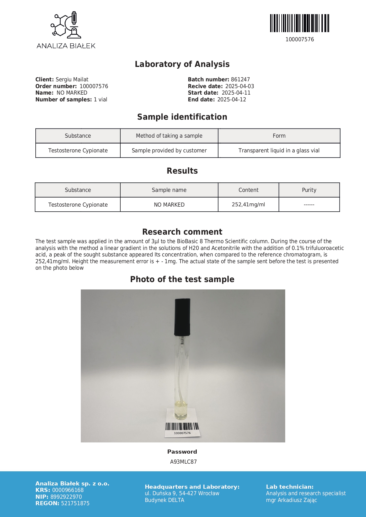 Cypilos 250 mg/ml (testosteroncypionaat) 10 ml flacon - Afbeelding 5