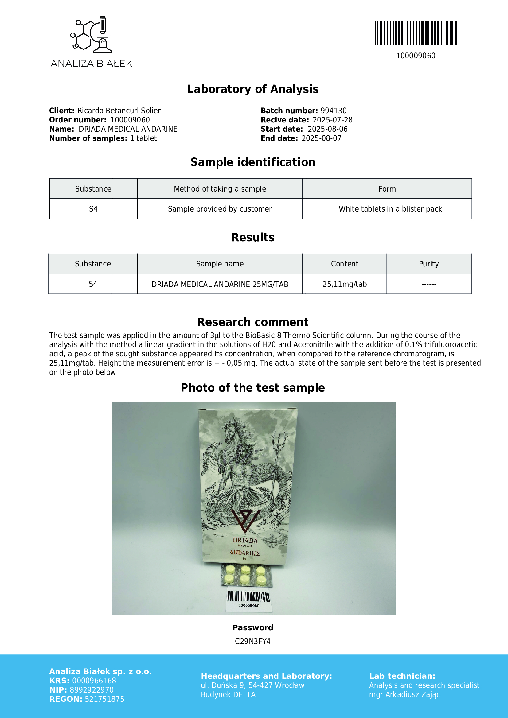 Andarine 25mg (S4) - SARMS - Image 2