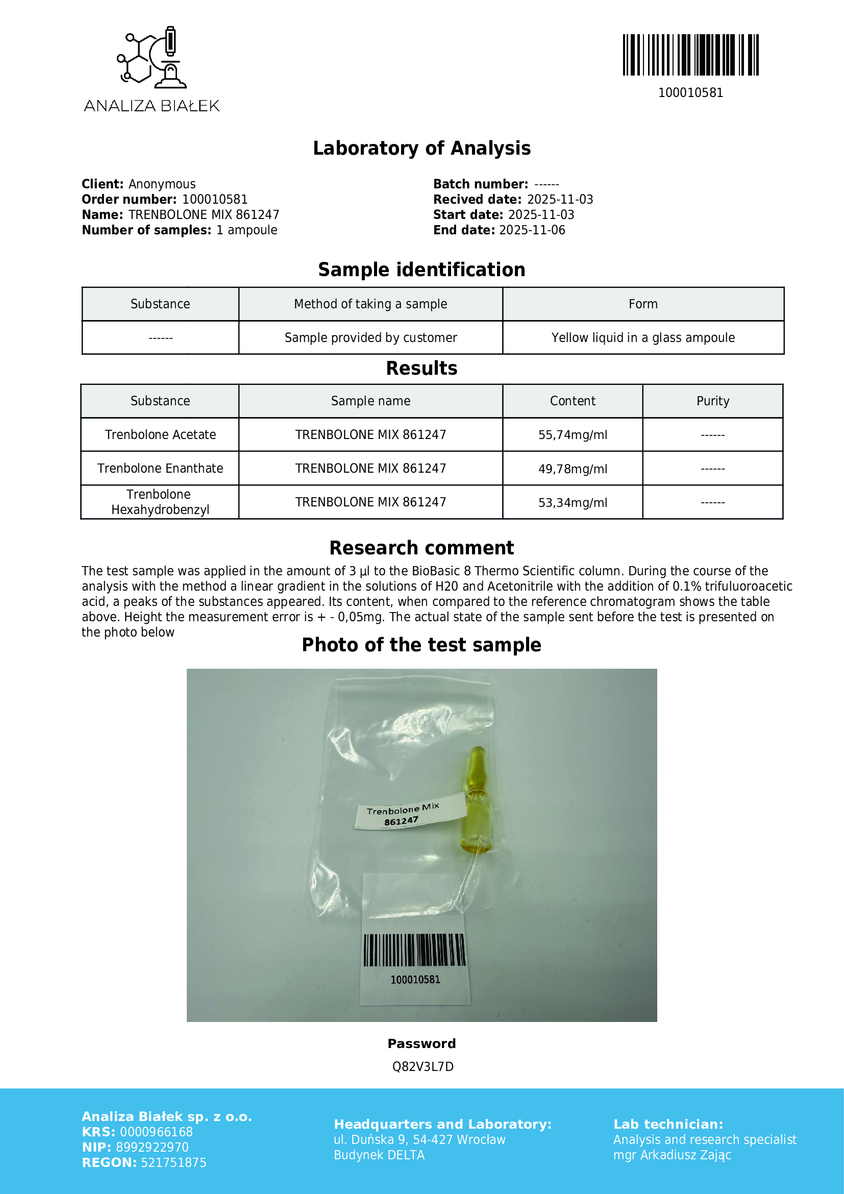 Tremilad 150 mg/ml (mezcla de trembolona) vial de 10 ml - Imagen 3