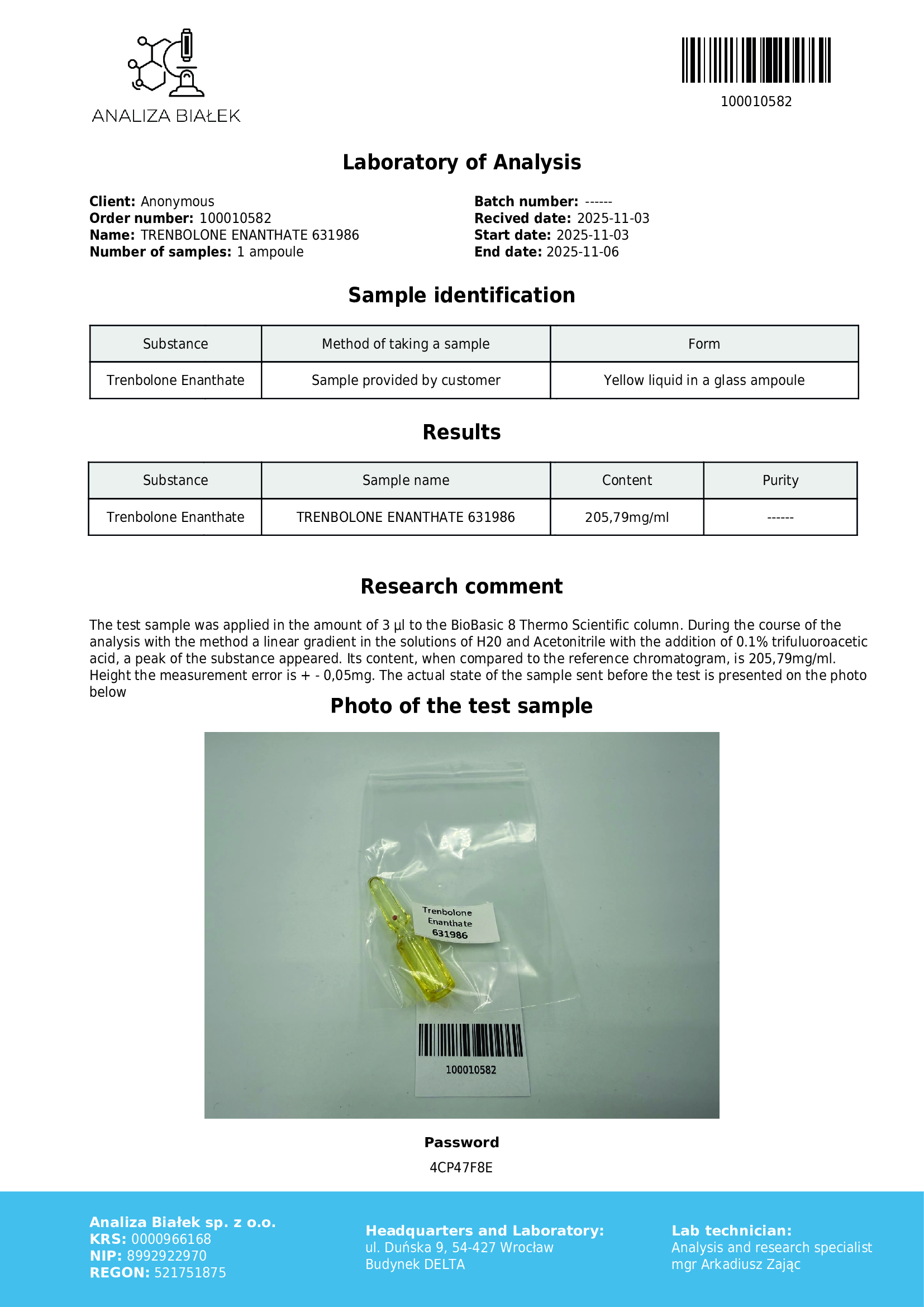 Trenentos 200 mg/ml (Trenbolone Enanthate) - Image 3