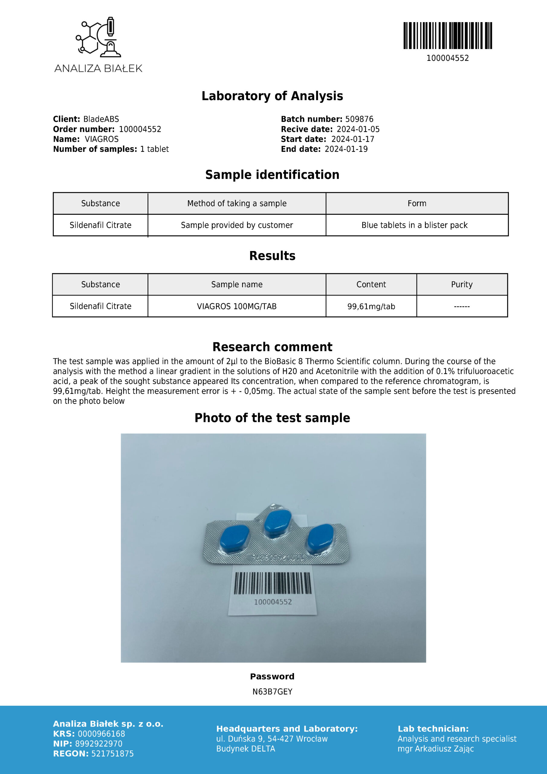Viagros 100mg (Sildenafil - Viagra) - Image 2