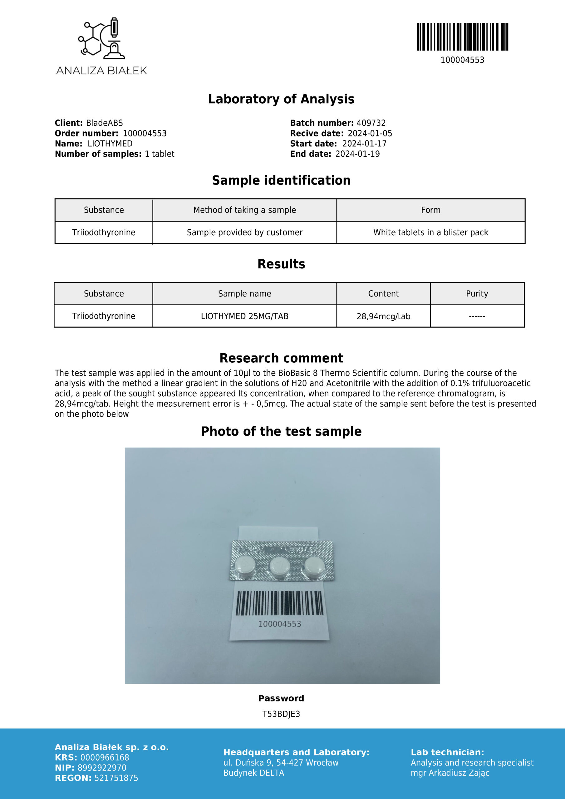 Liothymed 25 mcg (T3 - Triyodotironina) - Imagen 2
