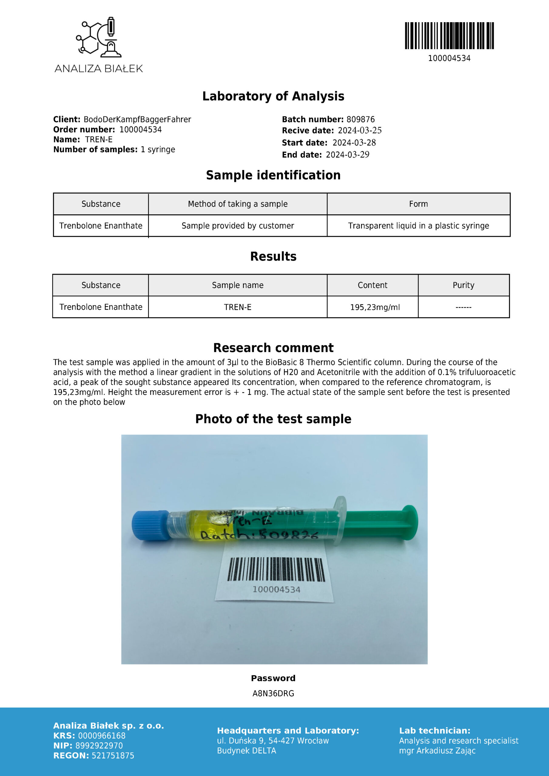 Trenentos 200 mg/ml (Enantato de trembolona) vial de 10 ml - Imagen 2