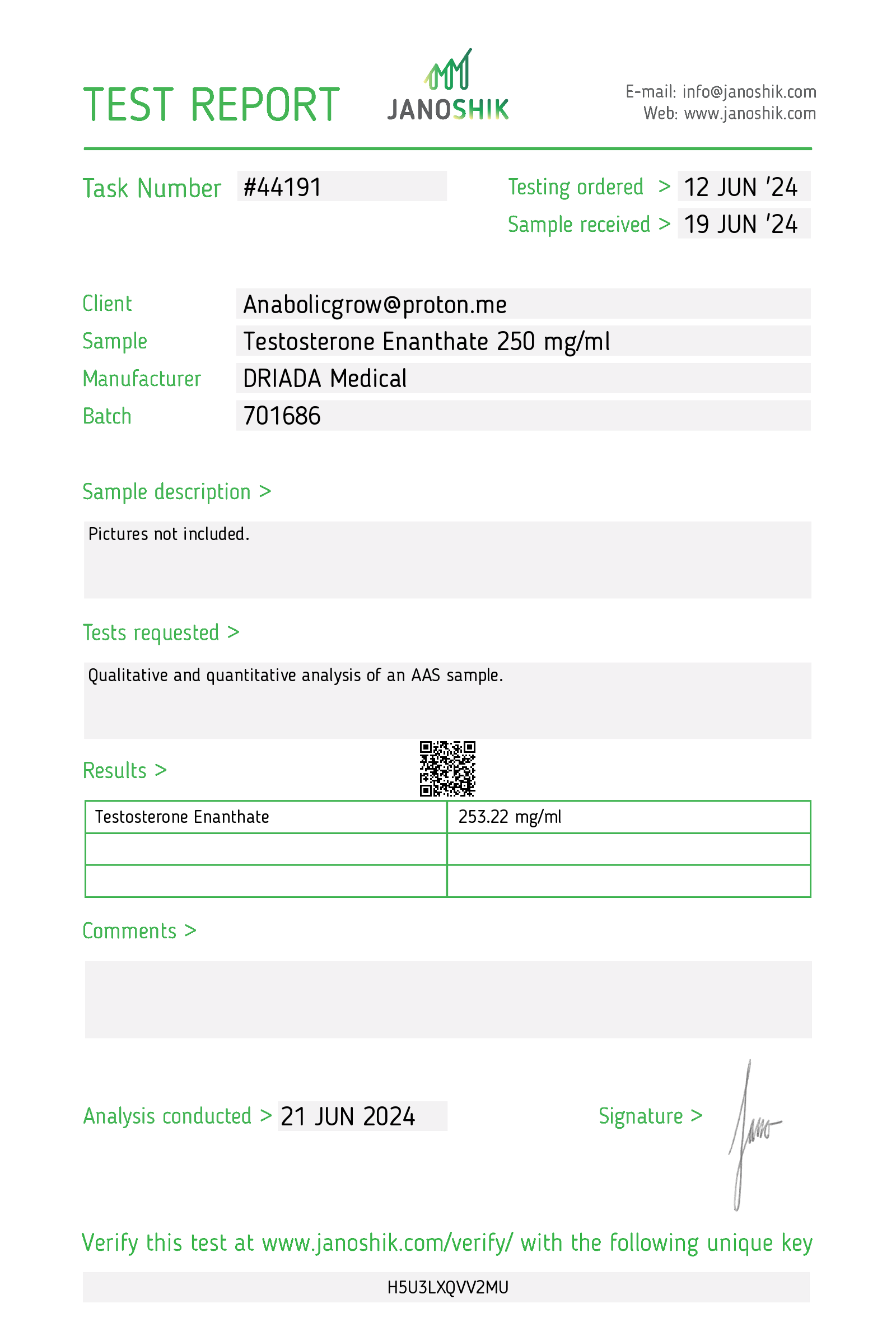 Testos 250 mg/ml (testosteron-enantaat) 10 ml flacon - Afbeelding 5