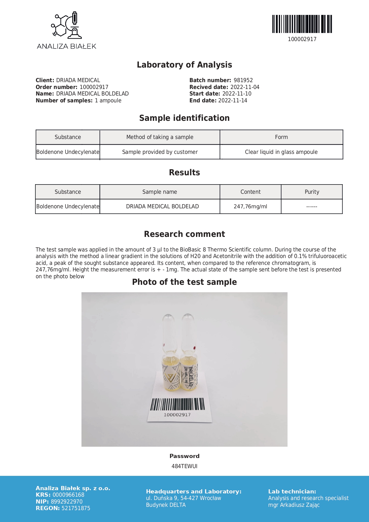 Boldelad 250 mg/ml (Boldenone Undecylenate-EQ) - Afbeelding 4