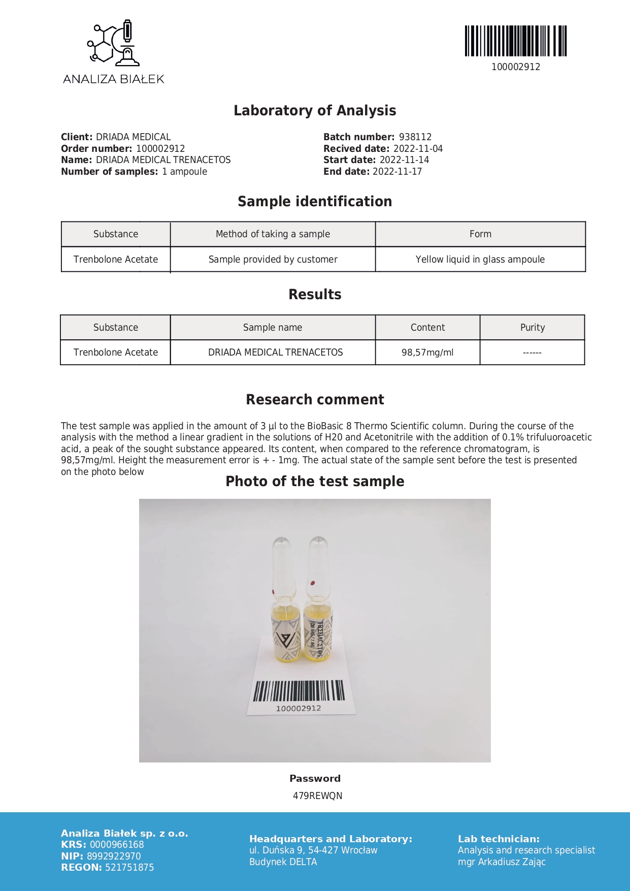 Trenacetos 100 mg/ml (Trenbolone Acetate) - Image 4