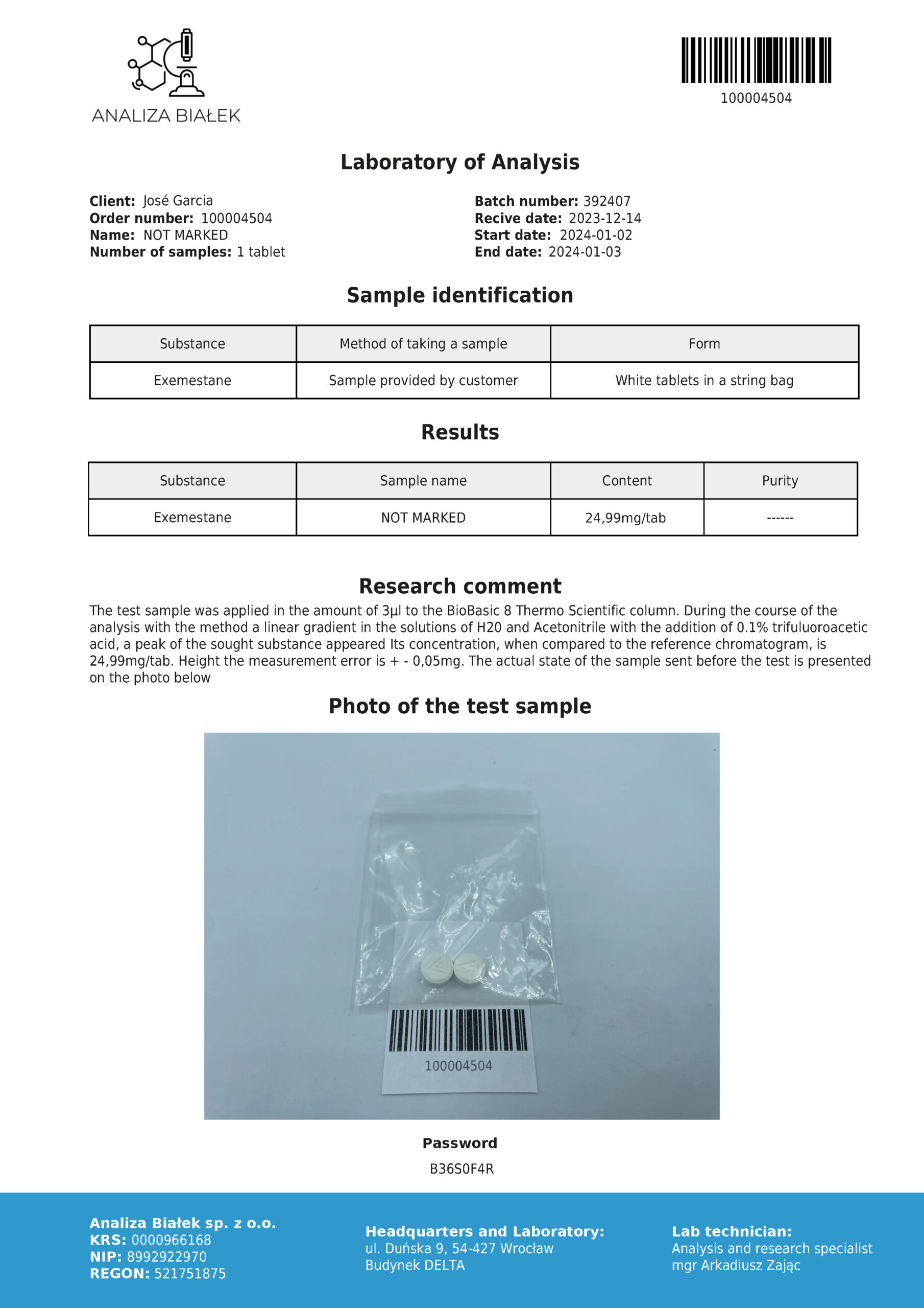 Aromalyn 25 mg Esemestano - Aromasin - Afbeelding 3