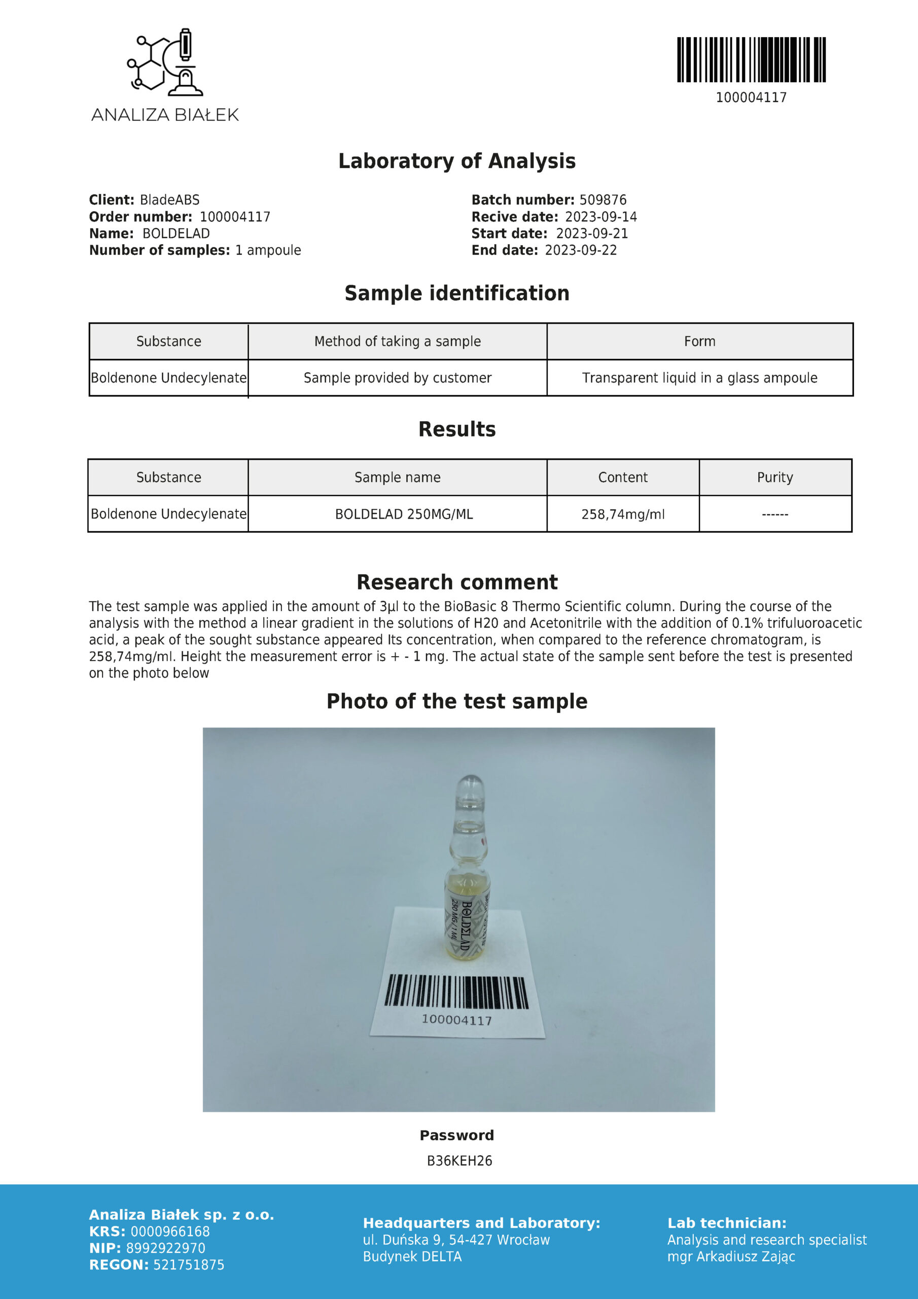Boldelad 250 mg/ml (boldenona undecilenato) 10 ml EQ - Imagen 2