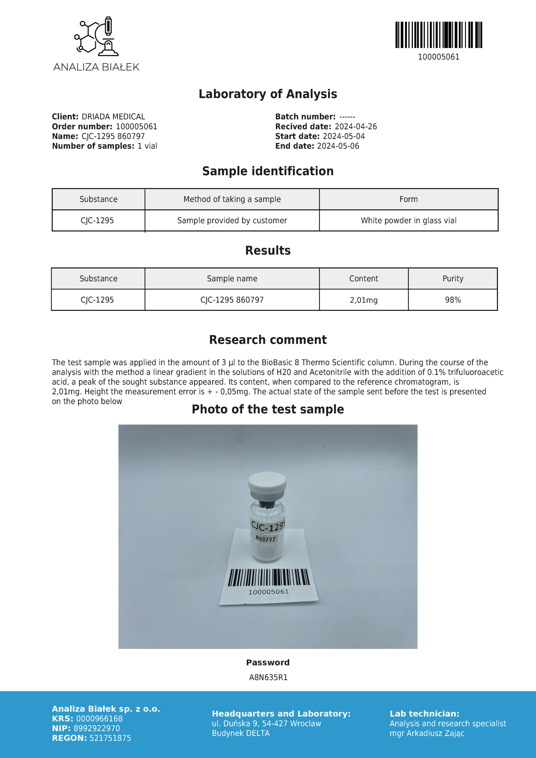 CJC1295 with DAC 2mg - GH Peptide - Image 2