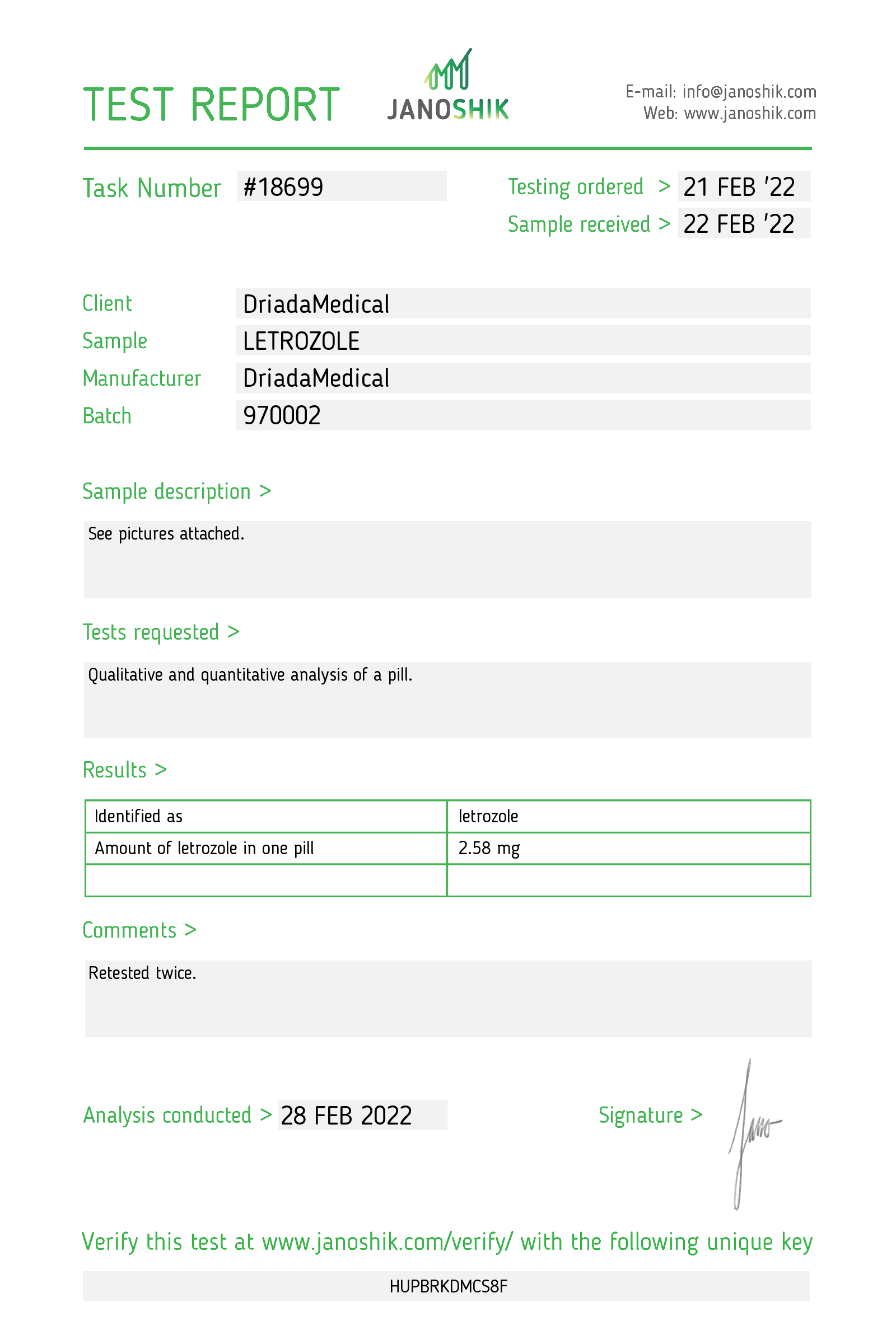 Femaralyn 2,5 mg - Letrozol - Femara - Afbeelding 3