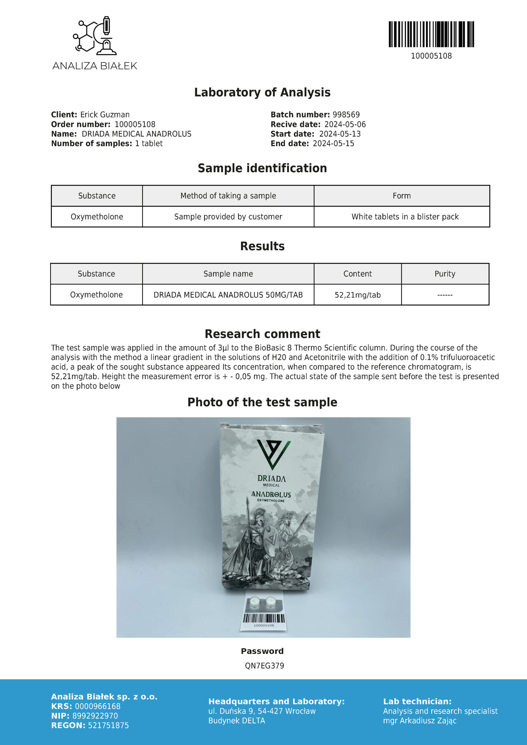 Anadrolus 50 mg - Oximetolona - Anadrol - Imagen 2