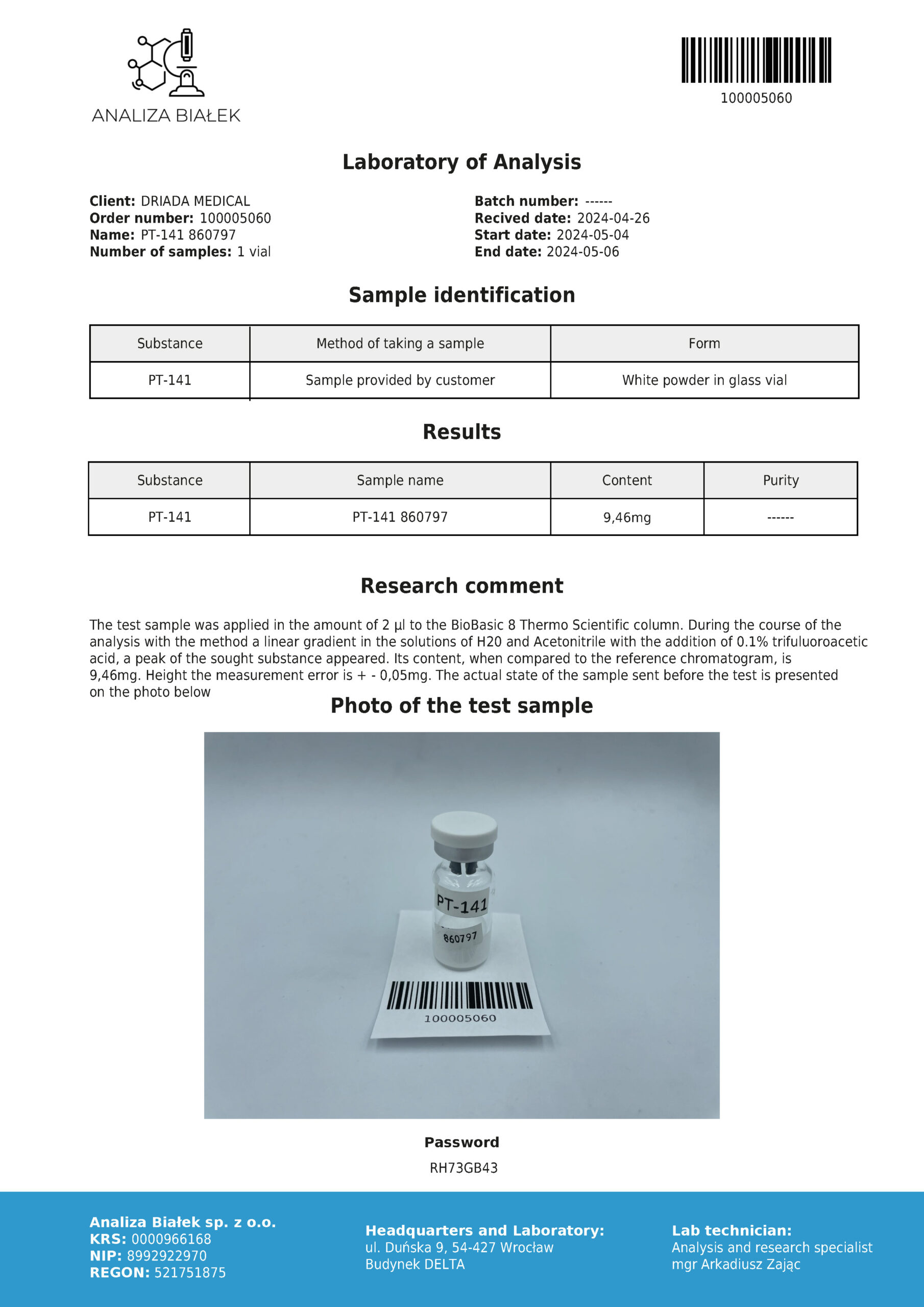 PT-141 10mg - Bremelanotide - Peptide - Image 3