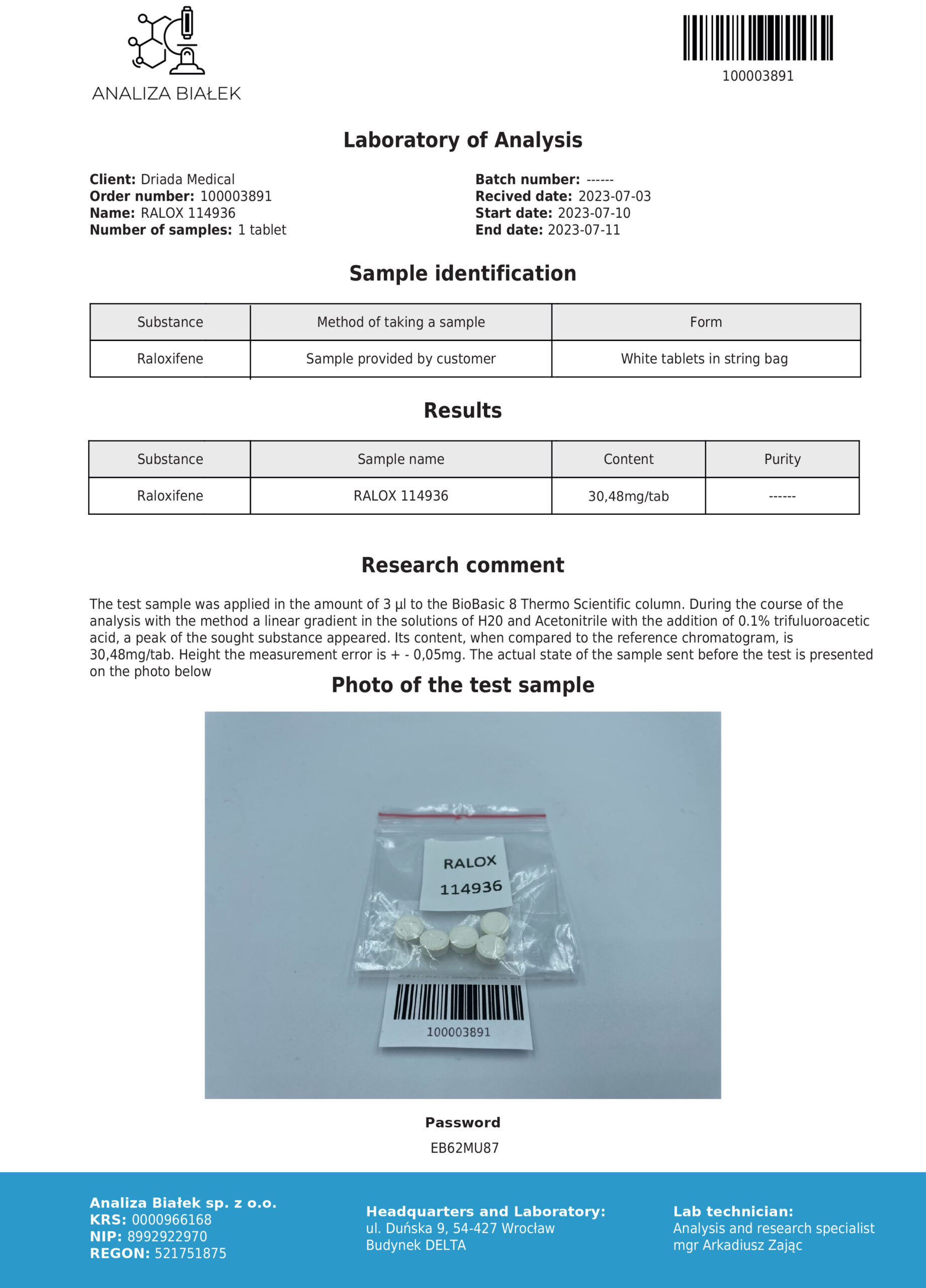Raloxos 30mg (Raloxifene) - Image 2