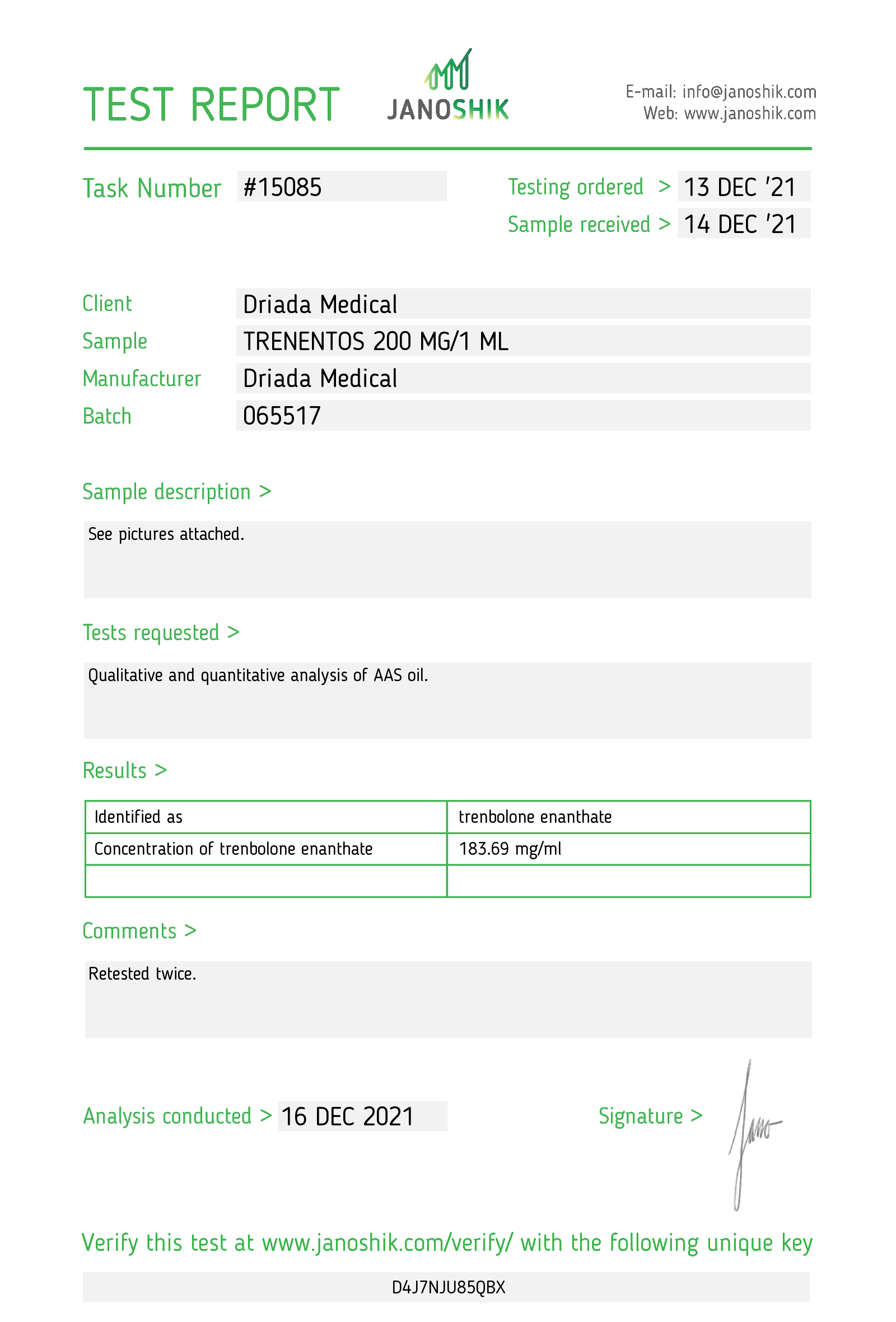 Trenentos 200 mg/ml (Trenbolone Enanthate) - Image 2