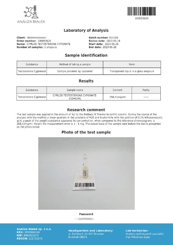 Cypilos 250 mg/ml (testosteroncypionaat) 10 ml flacon - Afbeelding 3